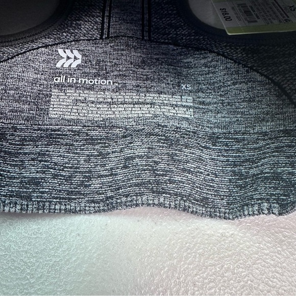 All in Motion Gray Sports Bra with Racerback Design Size XS - Picture 2 of 5